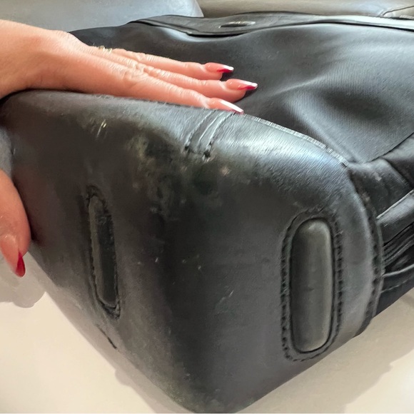 TUMI 2947D Black leather nylon Briefcase Bag Mens Flaws - Picture 9 of 16